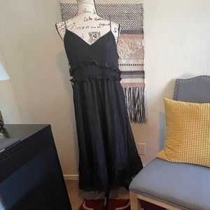 Madewell Petite Shimmer ruffle Cami dress. MIDI length.